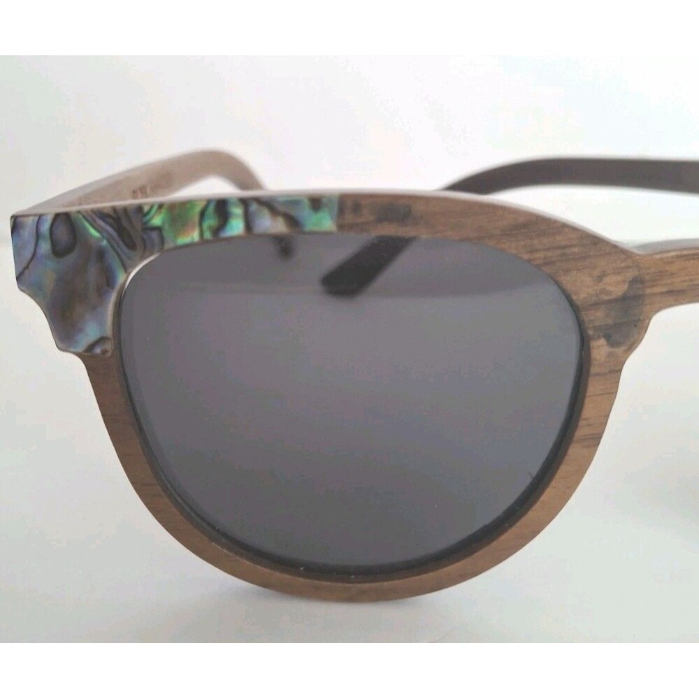 Abalone Seashell Sunglasses Polarized SLYK Shades Uv Protection Wooden - Picture 7 of 7